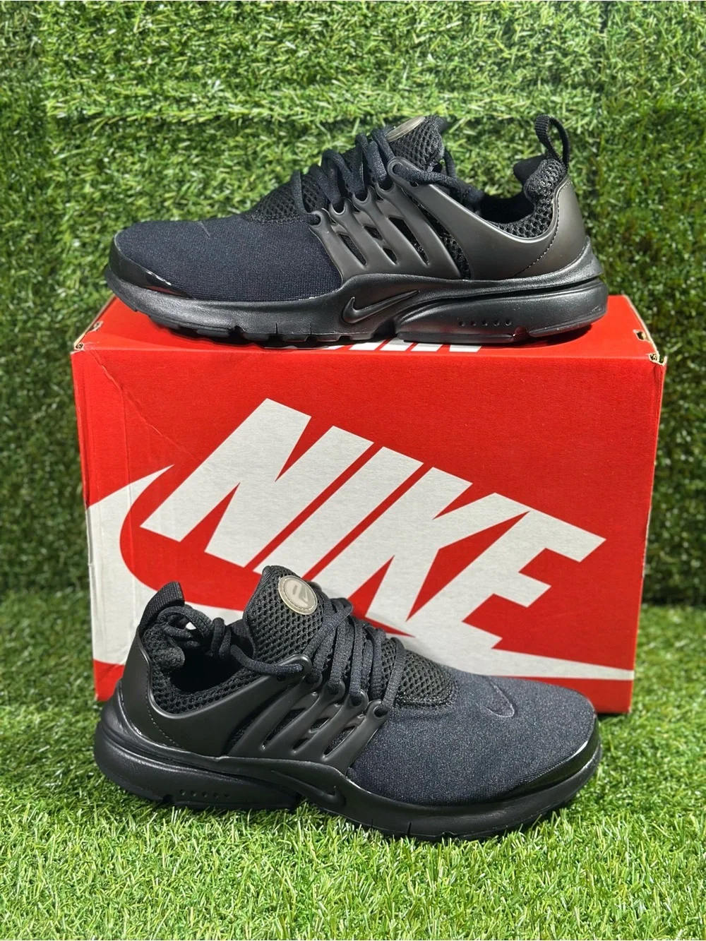 NIKE PRESTO (GS) TRIPLE BLACK/ SIZE 6Y BIG KIDS , SKU: 833875-003, NEW